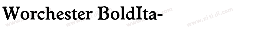 Worchester BoldIta字体转换